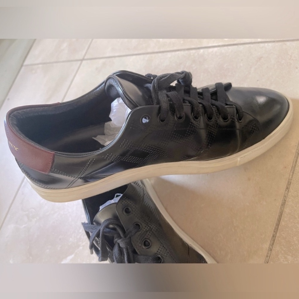 Burberry Black and Burgundy Sneakers